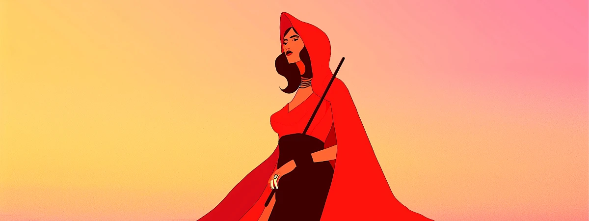 Сказка о Красной Шапочке, которая поставила на место пристававшего к ней Волка